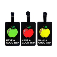 Apple Pattern Luggage Tag - Cute Fruit Design Travel Bag ID Tag Holder