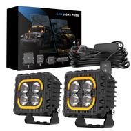 3 นิ้ว 2 ชิ้นไฟ LED Pod Whit Line ชุด Spot Combo LED หมอกขับรถ 4x4 Off Road ไฟทํางานสําหรับรถบรรทุกเ