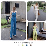 dOsimplething - Anny Jumpsuit - จั้มสูทลินิน ตัวเสื้อด้านหลังเป็นยางยืด 2 เส้น มีซิปซ่อนด้านข้าง ใส่แล้วเซ็กซี่สุดๆ - จั้มสูทขายาว