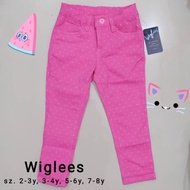Wiglees pants pink polka girls' trousers sz.2-3y, 3-4y, 5-6y, 7-8y