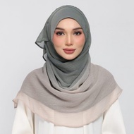 BOKITTA Beige Olive-Printed Crinkled Chiffon (Degrade)