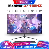 Monitor 27 Inch 165HZ Curved PC Monitor 24 Inch Flat IPS Frameless Built-in Speaker  1080P