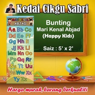 BANNER / BUNTING CARTA MARI KENAL ABJAD (ABC)