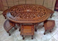 Meja Osin Oval /meja antik lesehan / meja jati santai/Jepara cushion/ mebel Jepara/furniture Jepara