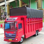 mainan mobilan truk oleng kayu tronton besar P 70cm miniatur truk