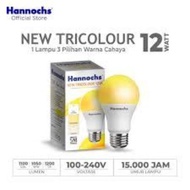 Bohlam Bola Lampu LED Hannochs 12W New Tricolor 3 Warna