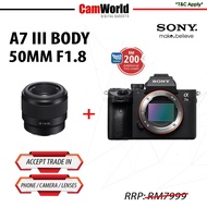SONY A7 III BODY + 50MM F1.8 (SONY MALAYSIA)