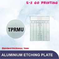 Etching Aluminium Plate