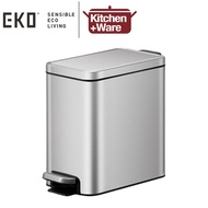EKO Stella Stainless Steel 10L Rectangle Step Bin with Soft Closing Lid / Rubbish Trash Garbage Wast