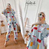 SETELAN PAJAMAS WANITA JUMBO UMA #2 ORIGINAL NABTIK SOLO 'READY STOK'