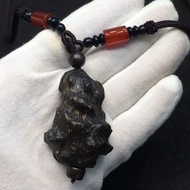Hot Sale with Certificate Hainan Agarwood Insect Leak King Agarwood Pendant Pendant Old Material with Type Agarwood Bracelet Pendant Handle Pendant