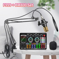 F999 Sound Card bm800 Condenser Microphone Live k-Song Entertainment Dedicated Cantilever Microphone
