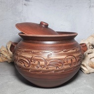 陶器大砂鍋5000毫升手工紅粘土烹飪鍋