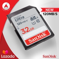 SanDisk Ultra SD Card Class10 32GB SDHC Speed 120MB/s (SDSDUN4-032G-GN6IN) เมมโมรี่ การ์ด แซนดิส กล้อง ถ่ายรูป ถ่ายภาพ กล้องDSLR กล้องโปร มิลเลอร์เลส Mirrorles รับประกัน Synnex 10 ปี