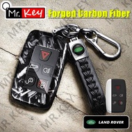 [Mr.Key] Forged Carbon Fiber Key Cover for Land Rover Range Rover Sport Evoque Freelander Holder