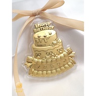 YHH 足金999生日蛋糕足金 | YHH Decoration Happy Birthday Gold Cake Gold 999 | YHH Emas 999 Kek