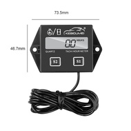 Kỹ Thuật Số Động Cơ Tach Hour Meter Không Thấm Nước LCD Hiển Thị RPM Tachometer Xe Máy Thuyền Stroke
