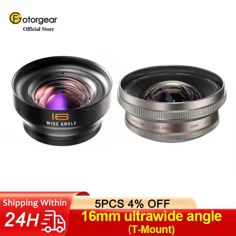 Fotorgear 16mm Ultra Wide Angle(Pro II/Retro) T-mount Mobile Phone External Lens