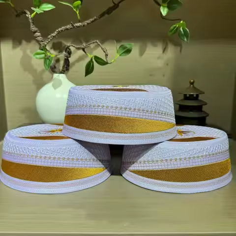 Muslim Caps For Men Clothing Children Hat Turkey Tax Kipa Kufi Saudi Islamic Prayer Yellow Turban Em