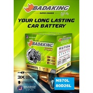 *MAINTENANCE FREE BADAKING BATTERY Kering Tanpa Air 75D26L | NS70L ] BADAKING MF | Car Battery | TOY