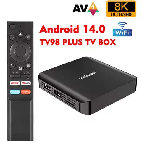 Salange TV98 Plus Smart TV Box Android 14 H313 1GB 8GB AV1 8K Dual WIFI 6 TV98 PLUS TV Set Top Box M