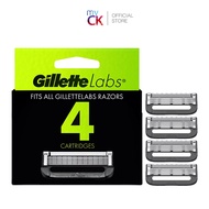 Gillette Labs Refills Cartridges for Exfoliating Razor - 4 Blades