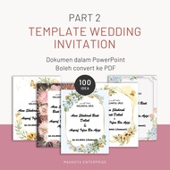 [PART 2] template wedding invitation digital templat kad jemputan perkahwinan murah edit dalam power