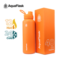 AQUAFLASK (40oz) AQUA FLASK Wide mouth w/ flip cap Vacuum Insulated Stainless Steel Drinking Water B