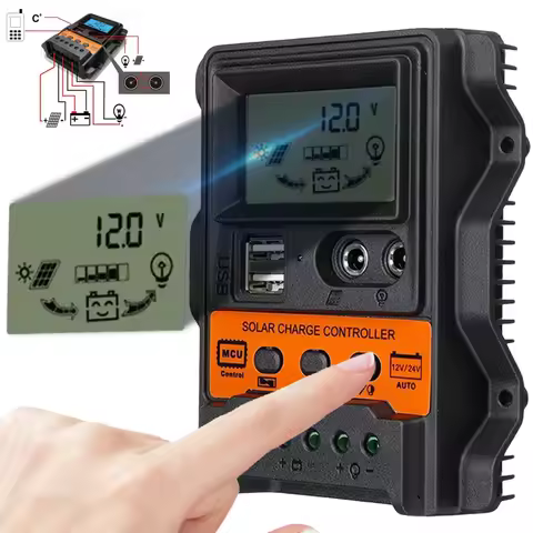 10A/20A/30A Solar Charge Controller 3-Stage PWM Solar Regulator PWM Controller Solar Panel Battery R