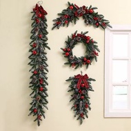 全城熱賣 - 聖誕節花環門掛 聖誕節裝飾藤條擺件 裝飾品掛飾 客廳/商場/公司佈置場景