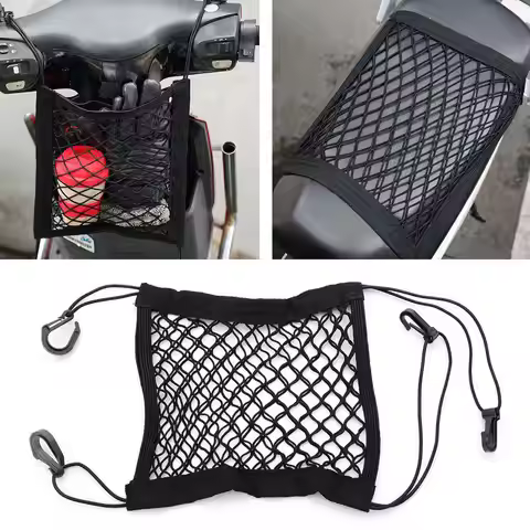 Motorcycle Storage Trunk Bag Motorcycle Helmet Luggage Cargo Hook Mesh Hold Fuel Net Bike Scooter Ta