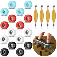 20 Pieces Fingerboard Tool Set Fingerboard Bearing Wheels with 4 Pieces Fingerboard Tool Screwdriver