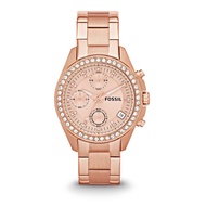 Fossil ES3352 Chronograph Rose-Tone Stainless Steel Watch (2 Yrs Warranty)