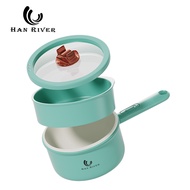 HAN RIVER panci listrik 2L Kompor listrik pintar Pelajar Pot Portable /Multifungsi electric fry pan/