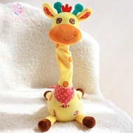 Dancing Talking Giraffe Toy, Adjustable Volume with 10 Songs Stuffed Animal Toy, Cute Glowing Plush 