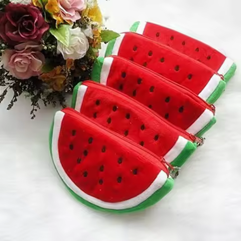 1pc new B Volume Watermelon Fruit School Kids Pen Pencil Bag Case Gift Pendant School Supplies Size: