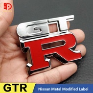 GTR Car Sticker Suitable for gtr Modified 3D Metal GTR Car Logo Tail Logo Sticker Trunk Logo Decorat