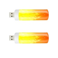 PT LED Flame Effect Light Bulbs Flame Bulb USB Rechargeable Sav