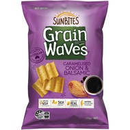 Sunbites Grain Waves Wholegrain Chip Caramelized Onion & Balsamic 170g - Aussie
