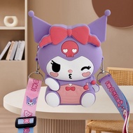 TAS SELEMPANG MINI KUROMI HOODIE/ SANRIO/ RUBBER/ RESLETING / TIKTOK/ IMPOR/ COIN PURSE/ DOMPET KOIN