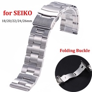 Straight End Watch Band for Seiko 5 SKX007 SKX009 SKX013 Strap Solid Oyster Solid 316L Stainless Steel Bracelet
