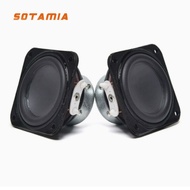 SOTAMIA 2pcs 1.5 Inch 40mm Full Range Speaker 5 Ohm 8W Bracket Rubber Side 18 Core Internal Dual Mag