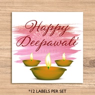 Non-Custom order: Diwali Stickers Labels Deepavali Sticker Labels Happy Deepavali Festival of Lights