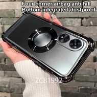 【 Anti drop 】Casing OPPO A17 A18 A38 4G A97 TPU new phone case magnetic charging electroplating four