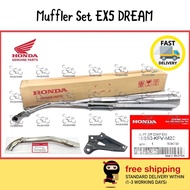 100% ORIGINAL HONDA EX5 DREAM Muffler Pipe Set / Stay Exhaust / Ekzos ( 18315-KFV-M20 & 18350-KFV-M2