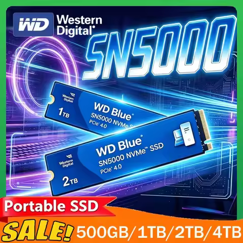 Western Digital SN5000 WD Blue 1T 2T PCIe Gen 4.0 NVMe M.2 2280 Internal SSD Hard Drive for Laptop G