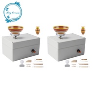 2X Pottery Wheel Machine, USB Pottery Making Kit with 12Pcs Ceramic Clay Tools, Electric Pottery Wheels DIY Kits