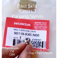 5x16 Bolt L3 Key Length 16mm Honda Motorcycle Ori AHM