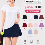 Vsmash Sportwear Badminton Skirt “SKRT 01” – Short A-Line Sports Skirt, 2-Layer Lining, Premium 4-Wa