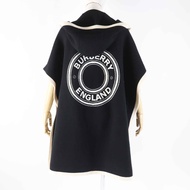 Burberry 21SS 8031544 羊毛羊絨混紡後背logo連帽CAPE/披肩，黑白配色，成色極佳。均碼。正品。女款。